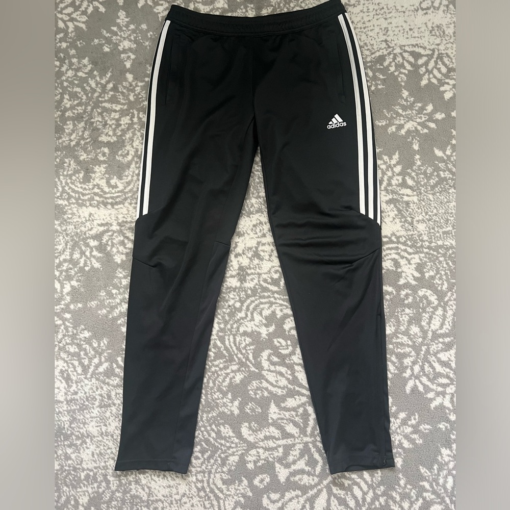 Adidas Tiro Track Pants Climacool Size Large Charcoal + White